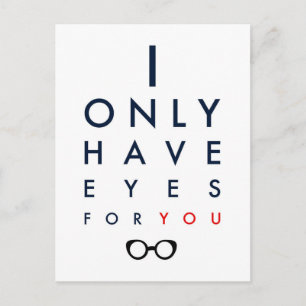 I Only Have Eyes For You - Clear Glasses Postcard