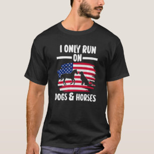 I only run on dogs & horses equestrian Premium T-Shirt