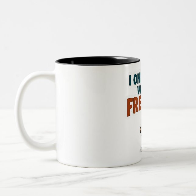 I Only Share With My Frenchie  Two-Tone Coffee Mug (Left)