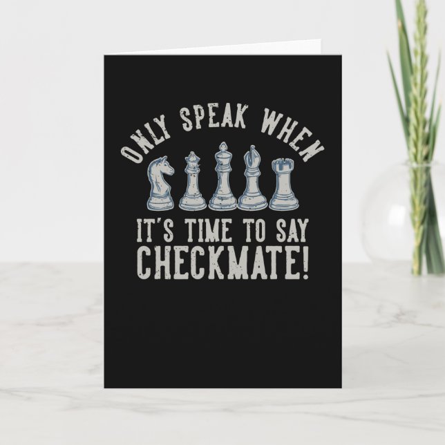 I only Speak Checkmate Funny Chess Card (Front)