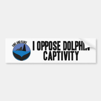 I Oppose Dolphin Captivity Bumper Sticker
