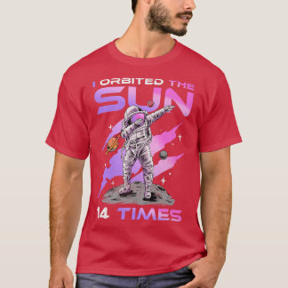 I Orbited The Sun 14 Times, 14th Birthday Astronau T-Shirt