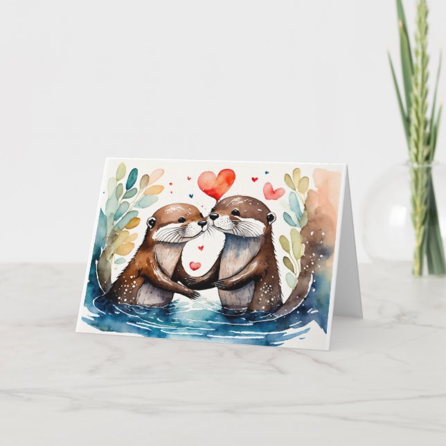 I otterly love you Anniversary Card (Front)