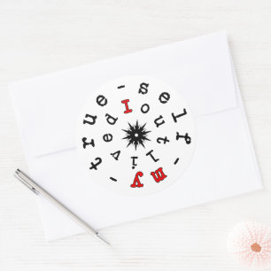 I Outlived My True Self – Existential Motto Classic Round Sticker