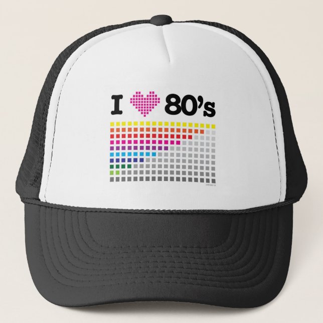 i_ove 80s trucker hat (Front)