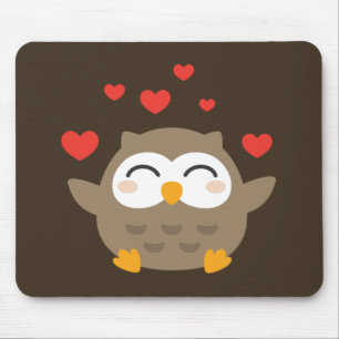 I Owl You Illustration Mouse Mat