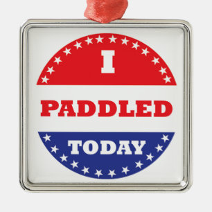 I Paddled Today Metal Tree Decoration