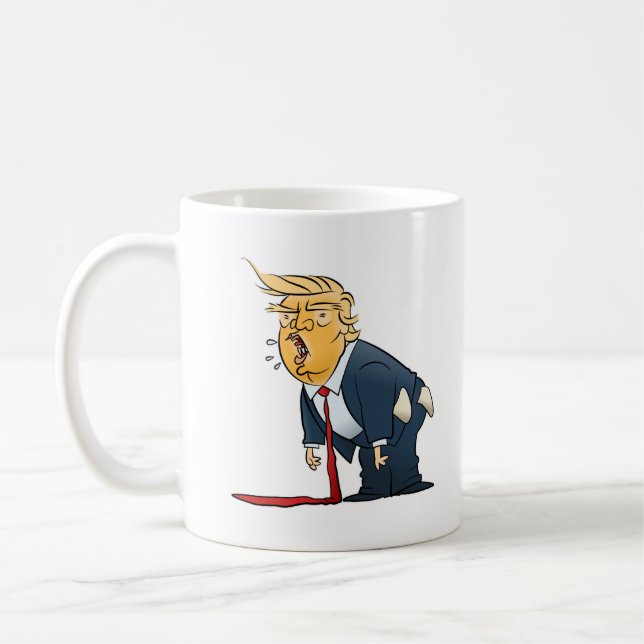 I Paid More Income Taxes Than Donald Trump Cartoon Coffee Mug (Left)
