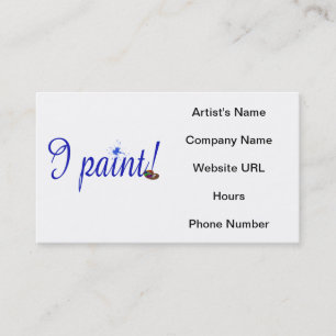 I paint Artist palette business cards