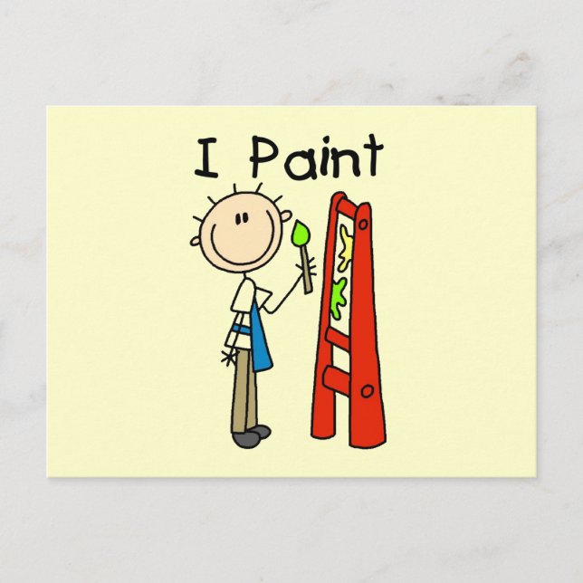 I Paint Postcard (Front)