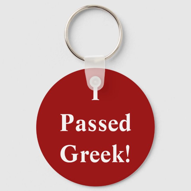 I Passed Greek Key Ring (Front)