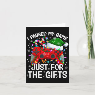 I Paused My Game For Christmas Santa Gamer Xmas Vi Card