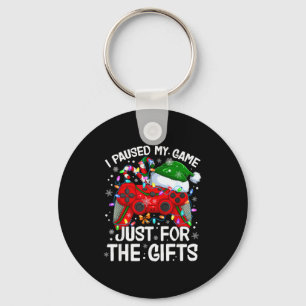 I Paused My Game For Christmas Santa Gamer Xmas Vi Key Ring