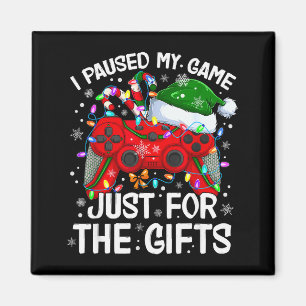 I Paused My Game For Christmas Santa Gamer Xmas Vi Magnet