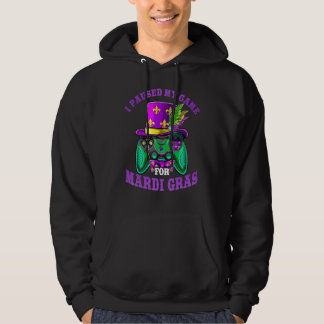 I Paused My Game For Mardi Gras Gamer Gaming Kids Hoodie