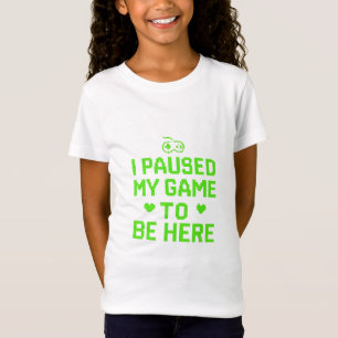 I Paused My Game Neon Pixel Art T-Shirt
