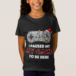 I Paused My Game Plaid Video Game Christmas Pajama T-Shirt