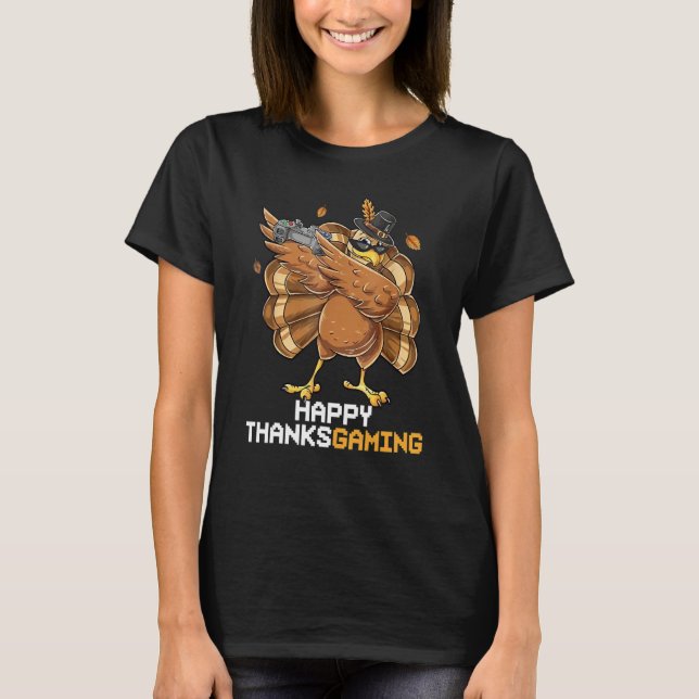 I Paused My Game Thankful Video Gamer Button Up 1 T-Shirt (Front)