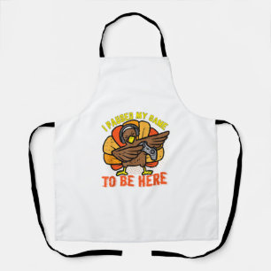 I Paused My Game To Be Here Funny Gamer Turkey Tha Apron