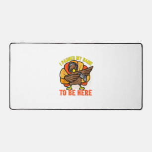I Paused My Game To Be Here Funny Gamer Turkey Tha Desk Mat