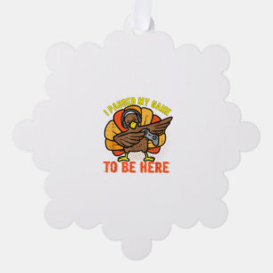 I Paused My Game To Be Here Funny Gamer Turkey Tha Tree Decoration Card