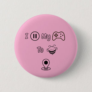 I Paused My Game To Be Here - Funny Kids Edition 6 Cm Round Badge