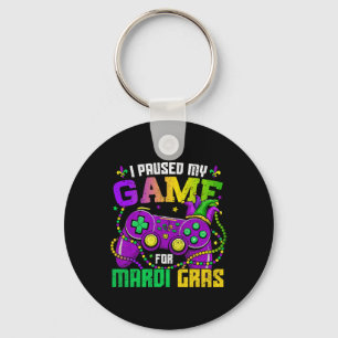 I Paused My Game To Be Here Video Game Beads Mardi Key Ring