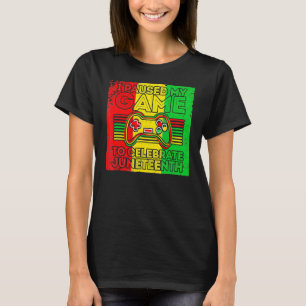 I Paused My Game To Celebrate Juneteeth Gamer Boys T-Shirt