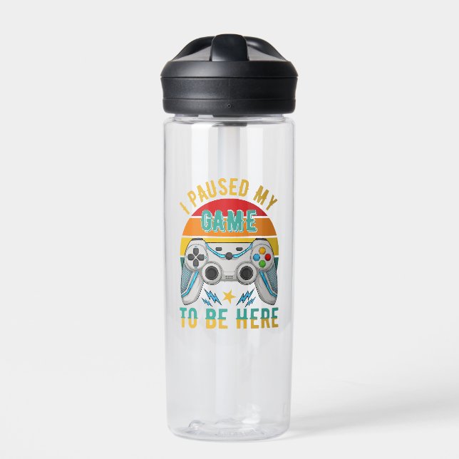 i paused my game water bottle (Front)