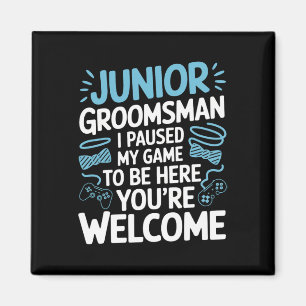 I Paused My Game Wedding Party Bow Tie Cute Junior Magnet
