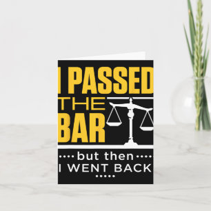 I Ped The Bar Funny Bar Exam Joke New Lawyer  Card