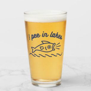 I Pee In Lakes Funny Pint Glass