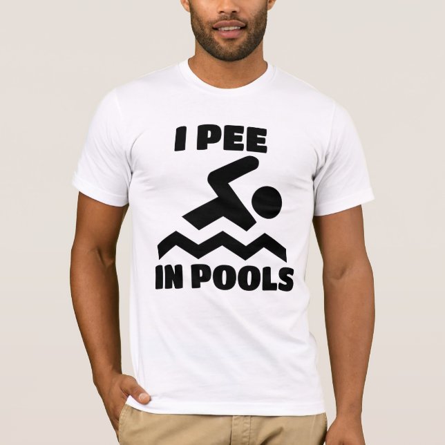 I PEE IN POOLS DAD SWIMMER T-SHIRTS (Front)