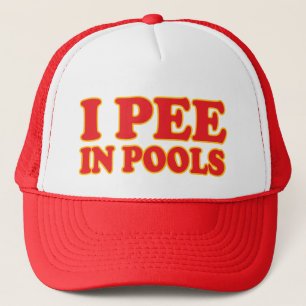 I pee in pools funny swimming summer vacation  trucker hat