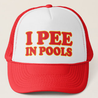 I pee in pools funny swimming summer vacation trucker hat