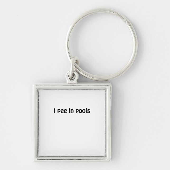 I Pee In Pools Key Ring (Front)