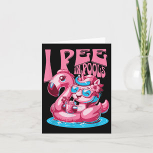 I Pee In Pools Swimming Joke Funny Summer Pool Par Card