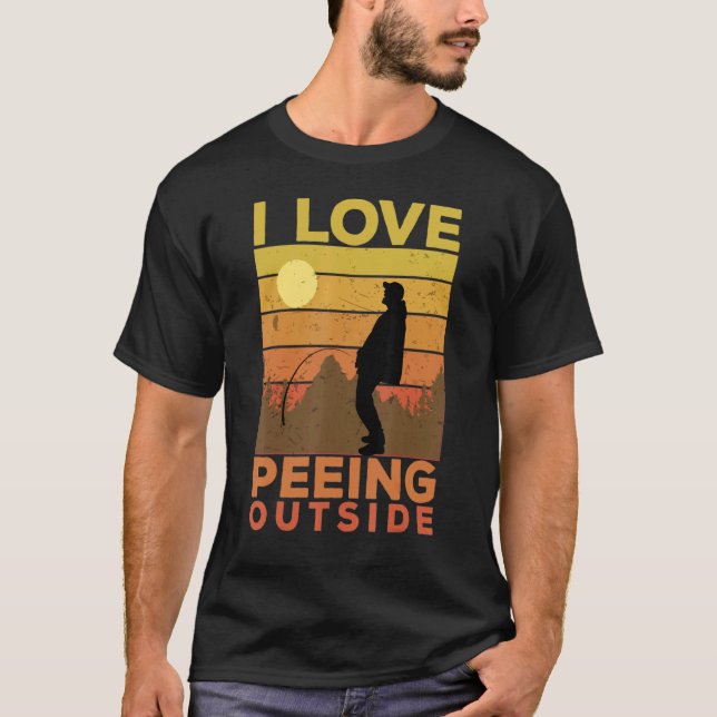 I Pee Outside  Camping T-Shirt (Front)