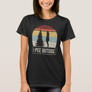 I Pee Outside Vintage Retro I Love Peeing Outside T-Shirt