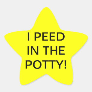 I PEED IN THE POTTY! - star stickers