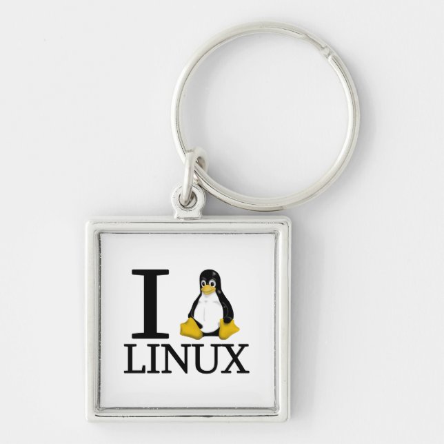 I Penguin Linux 2 Key Ring (Front)