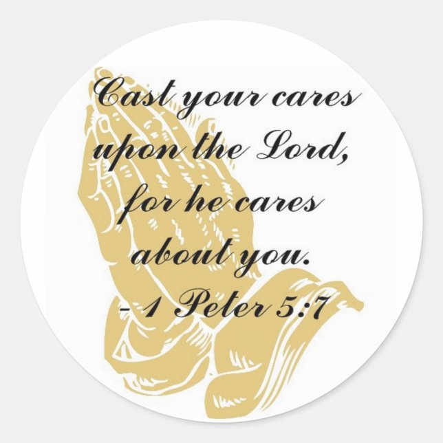 I Peter 5:7 Sticker (Front)