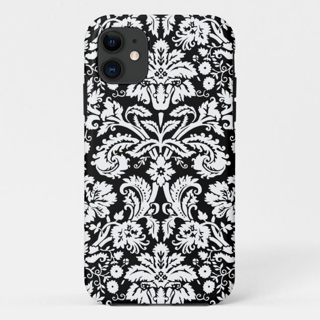 i Phone 5 Black Damask Pattern Case-Mate iPhone Case (Back)