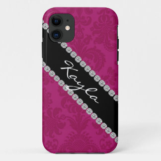 I phone 5 COVER TRENDY PINK DAMASK DESIGN