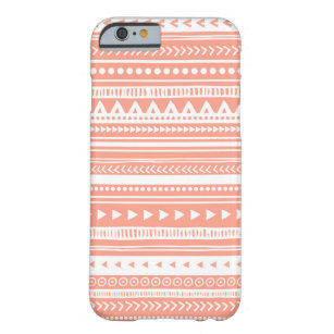 i Phone 6 Vintage Tribal Stripes Pattern Coral Barely There iPhone 6 Case