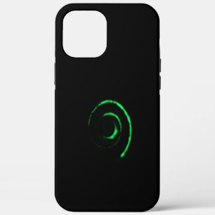 I Phone case Green Spiral