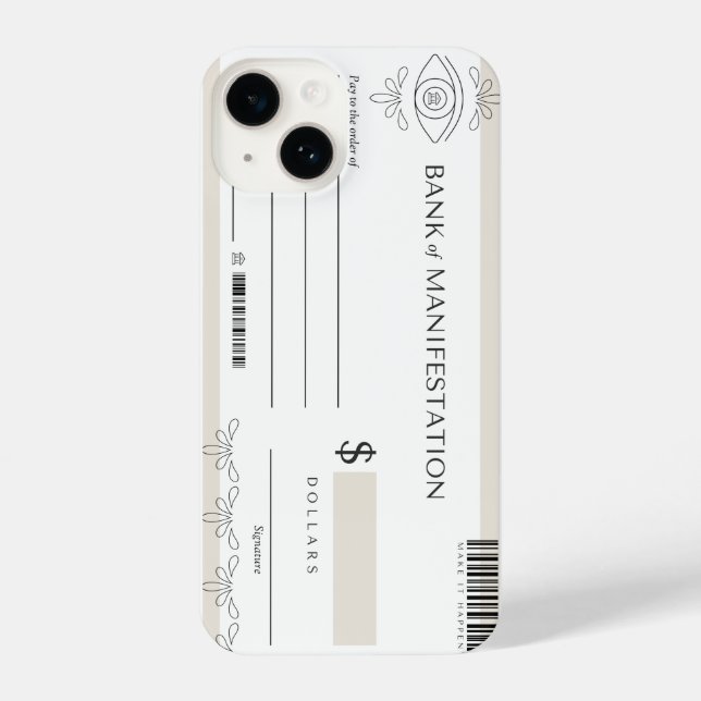 I Phone Case "Manifestation Cheque" (Back)