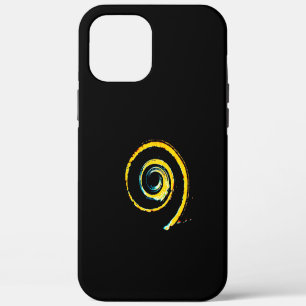 I Phone case Yellow Spiral