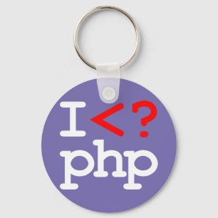 "I <? php" - I Love PHP Key Ring