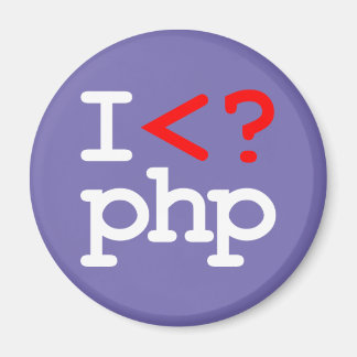 "I <? php" - I Love PHP Magnet